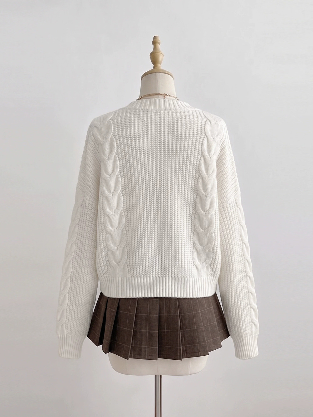 Women 3D Cherry Cardigan Sweater Long Sleeve Fall Winter Heart Button Knit Coat